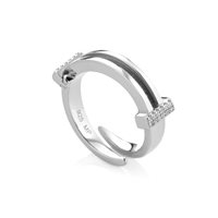 Anello Marcello Pane Donna Letters in Argento Zirconia ANYL 001_B - ANYL 001_B